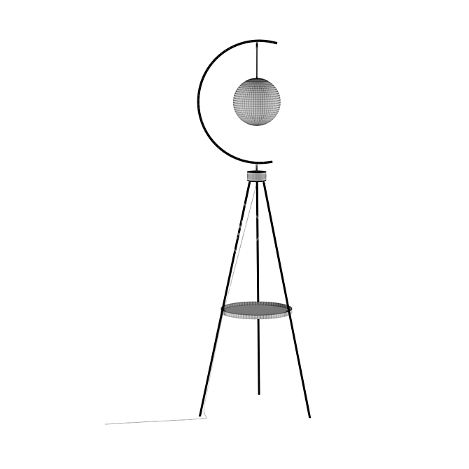 Modern Arc Floor Lamp 3D model image 2