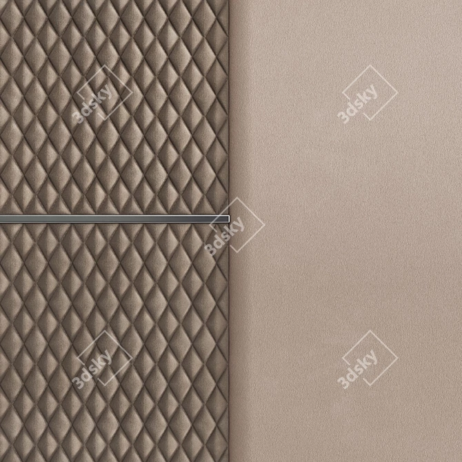 Sleek Serpent Wall Panels 3D model image 2