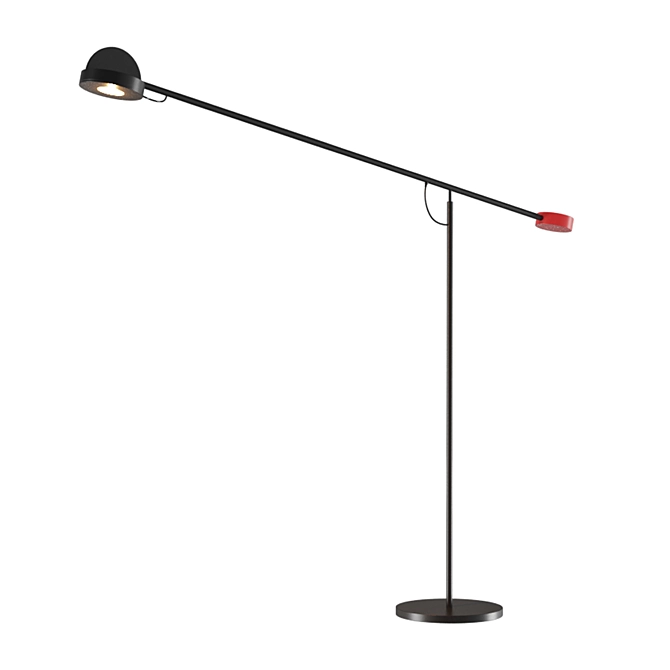 Disc-Shade Floor Lamp 3D model image 1