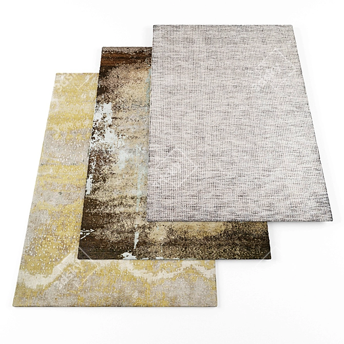 Modern Rugs Bundle: 5 Pieces 3D model image 1