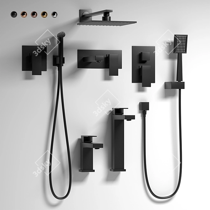 Timo Selene Plumbing Set: Stylish & Functional 3D model image 1