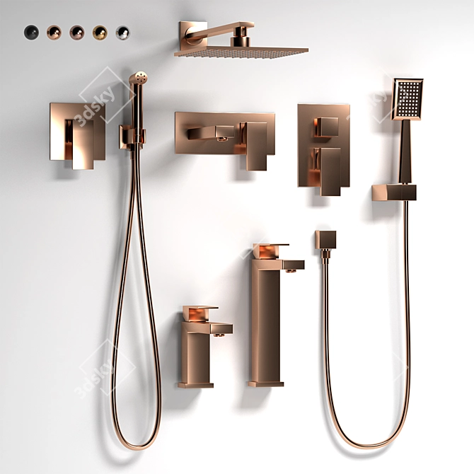 Timo Selene Plumbing Set: Stylish & Functional 3D model image 2