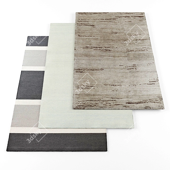 Modern Rugs Collection - Set of 5 3D model image 1