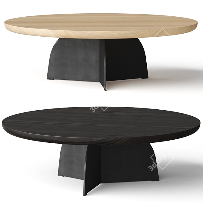 Elegant Tula Wood Coffee Table 3D model image 1