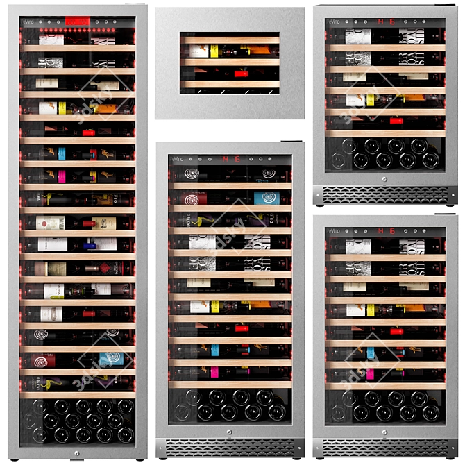 Pevino Wine Fridge Collection: Preserve & Display 3D model image 2