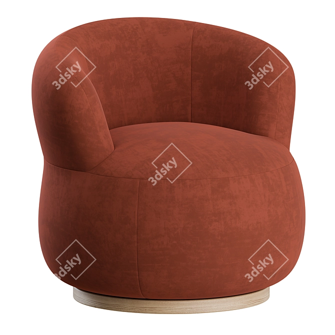 Modernist Luxury: Jardan Joy Armchair 3D model image 1