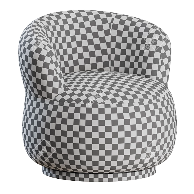 Modernist Luxury: Jardan Joy Armchair 3D model image 3