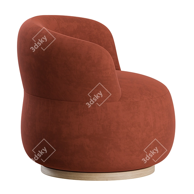 Modernist Luxury: Jardan Joy Armchair 3D model image 7