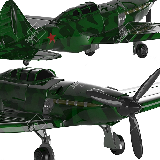 Soviet High Altitude Fighter: Sukhoi SU-1 3D model image 12