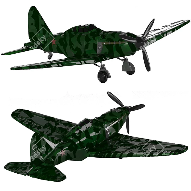 Soviet High Altitude Fighter: Sukhoi SU-1 3D model image 15