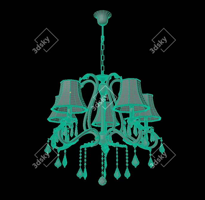 Elegant Sofia Chandelier 3D model image 2