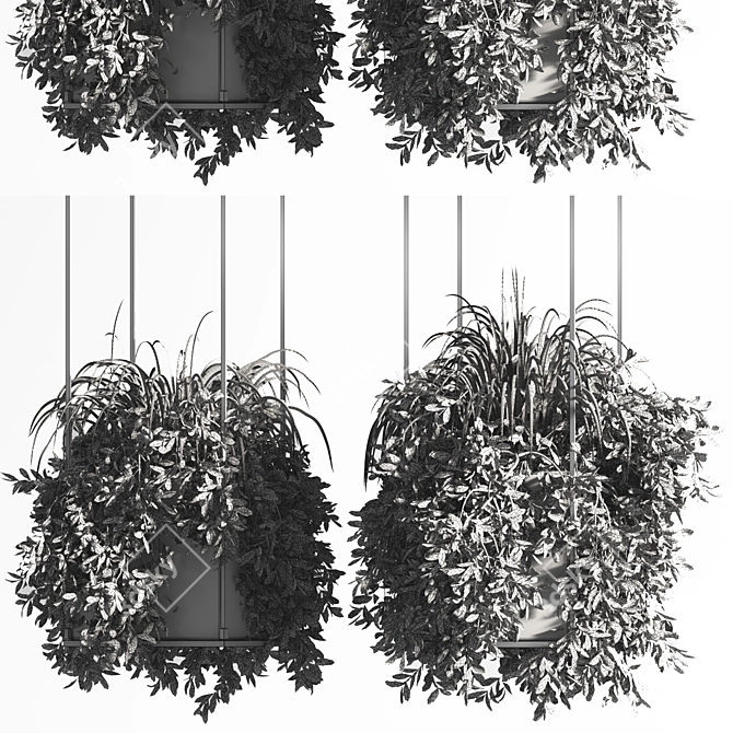 Modern Indoor Plant Stand 3D model image 4