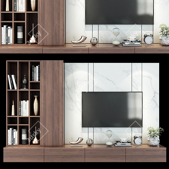 Sleek & Modern TV Stand 3D model image 1