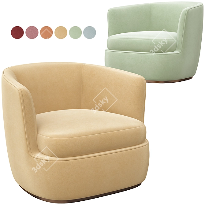 Elegant Apollo Armchair: Modern Design 3D model image 3