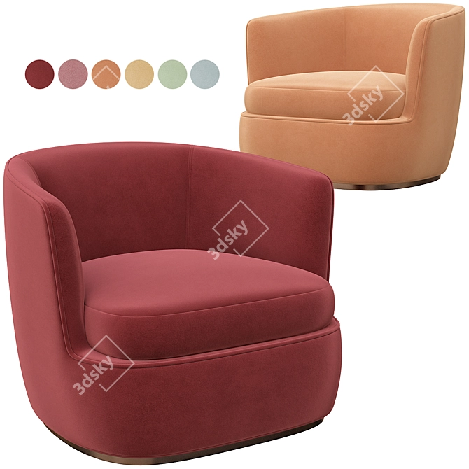 Elegant Apollo Armchair: Modern Design 3D model image 4