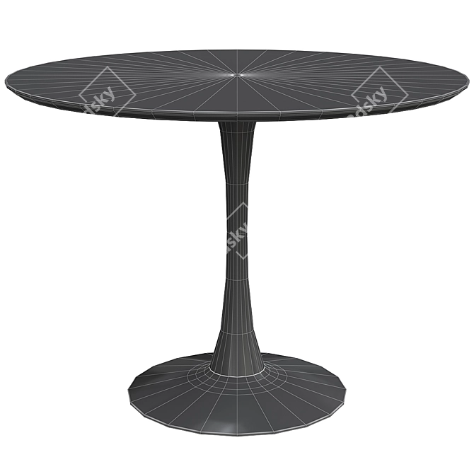 Modern Circle Dining Table 3D model image 2