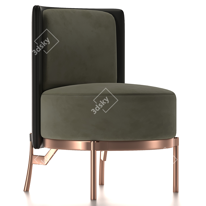 Elegant Minotti Fabric Armchair 3D model image 1