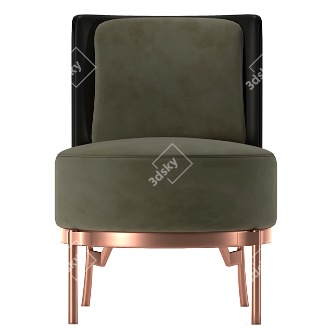 Elegant Minotti Fabric Armchair 3D model image 6