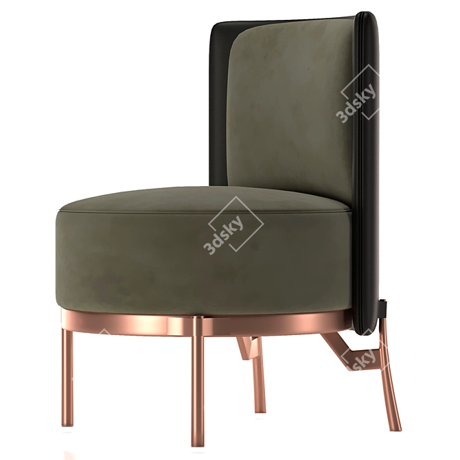 Elegant Minotti Fabric Armchair 3D model image 7