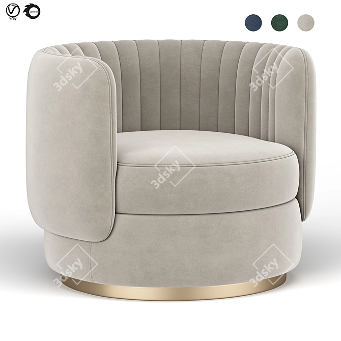 Modern Comfort: Davy Armchair 3D model image 1