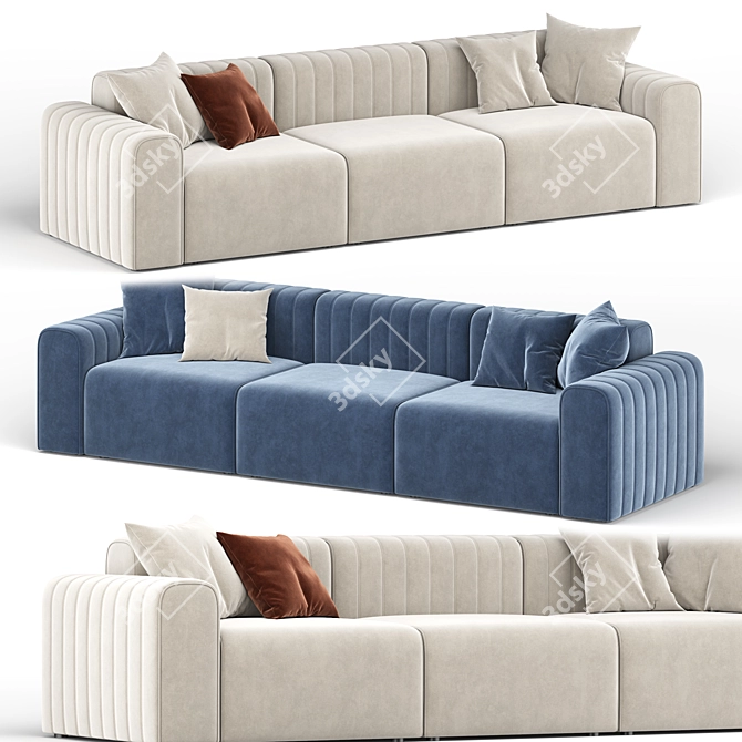 Modern Riff Sofa: Versatile Elegance 3D model image 2