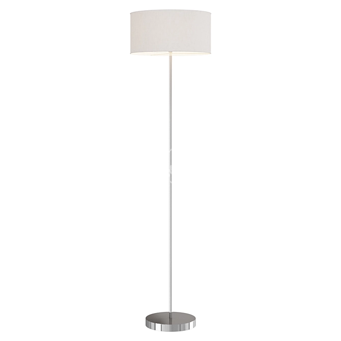 Elegant Textile Shade Floor Lamp 3D model image 1