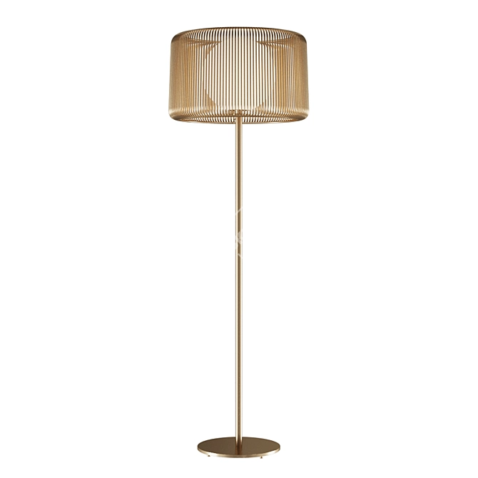 Double Shade Designer Floor Lamp 3D model image 1