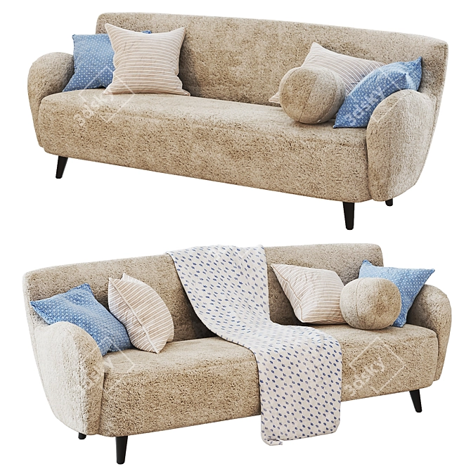 Sleek Scandi Sofa: Eichholtz Svante 3D model image 1