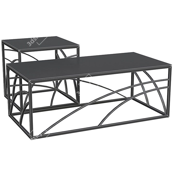 Sleek Halmar Universe Coffee Table 3D model image 2