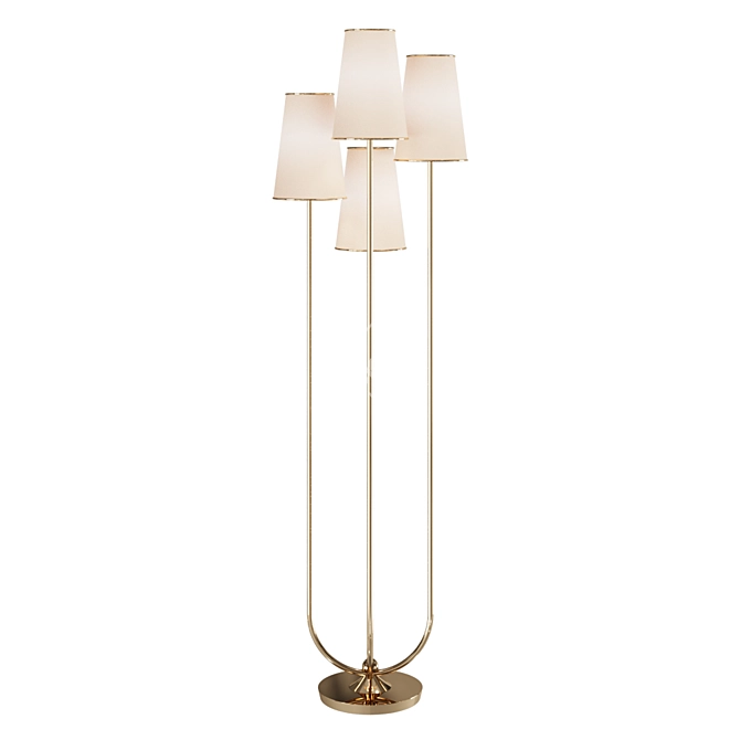 Tyrone 4-Shade Floor Lamp 3D model image 1