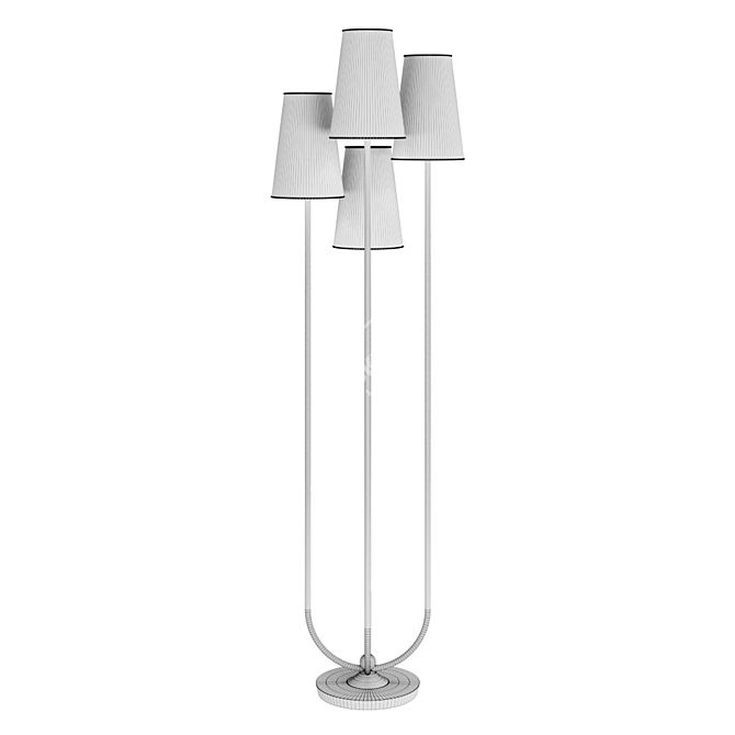 Tyrone 4-Shade Floor Lamp 3D model image 2