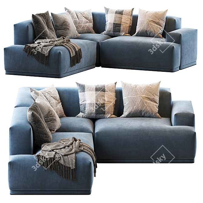 Connect Modular Sofa: Stylish and Versatile Seating Solution 3D model image 2