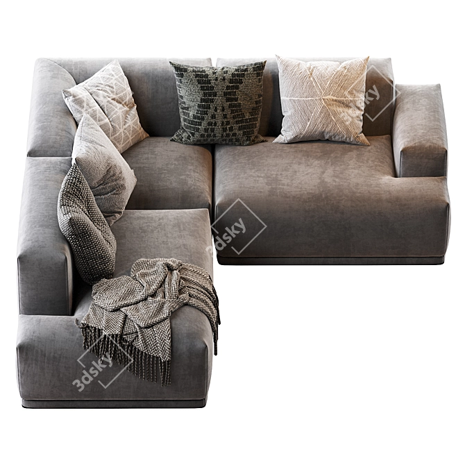 Connect Modular Sofa: Stylish and Versatile Seating Solution 3D model image 3