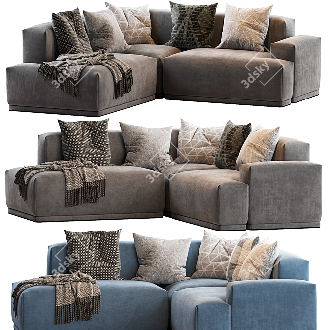 Connect Modular Sofa: Stylish and Versatile Seating Solution 3D model image 4