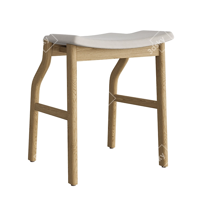 Minimalistic Kalea Low Stool by Bedont 3D model image 1