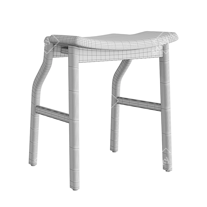 Minimalistic Kalea Low Stool by Bedont 3D model image 5