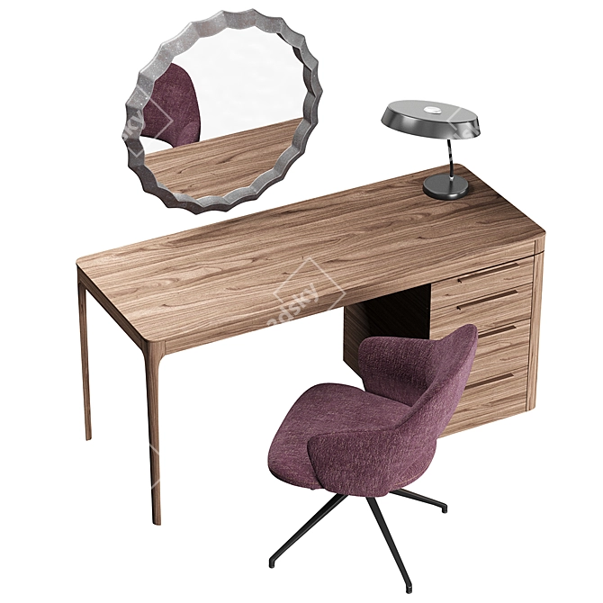 Mara Table & Roma Armchair Set 3D model image 4