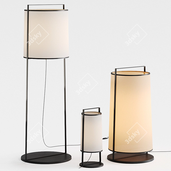 Macao Floor Lamp: Sleek Design & Radiant Light 3D model image 2
