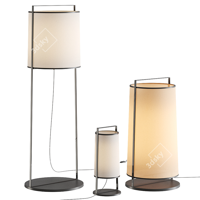 Macao Floor Lamp: Sleek Design & Radiant Light 3D model image 4
