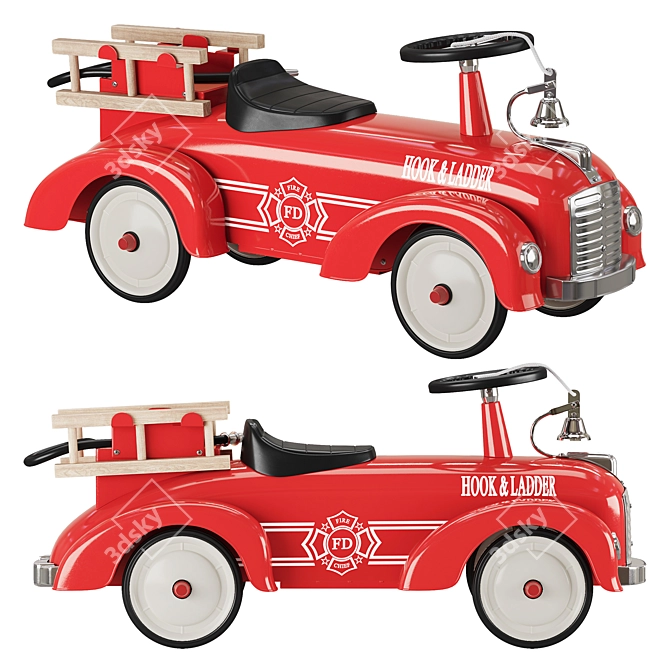  Kids Ride On Fire Engine - Interactive Toy for Imaginative Play! 3D model image 1