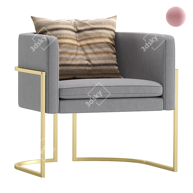 Cazarina's Las Vegas Armchair: Sleek and Stylish 3D model image 1