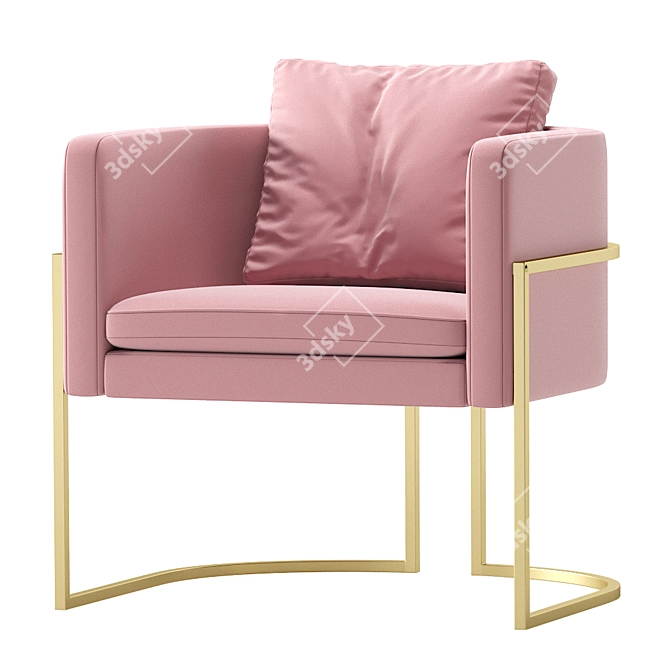 Cazarina's Las Vegas Armchair: Sleek and Stylish 3D model image 2