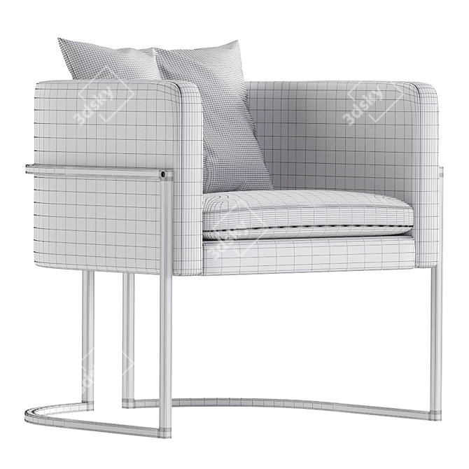 Cazarina's Las Vegas Armchair: Sleek and Stylish 3D model image 7