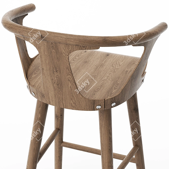 Modern SK9 Barstool - Stylish and Functional 3D model image 3