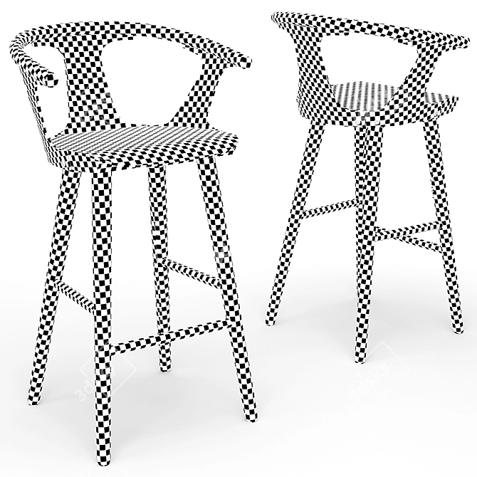 Modern SK9 Barstool - Stylish and Functional 3D model image 5