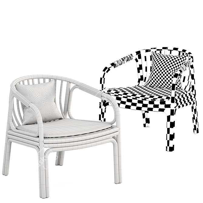 Orchid Edition Chair: Sleek Elegance 3D model image 5