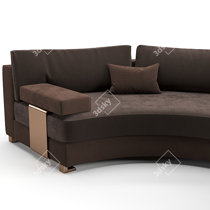 Luxurious Fendi Casa Moore Round Sofa 3D model image 5