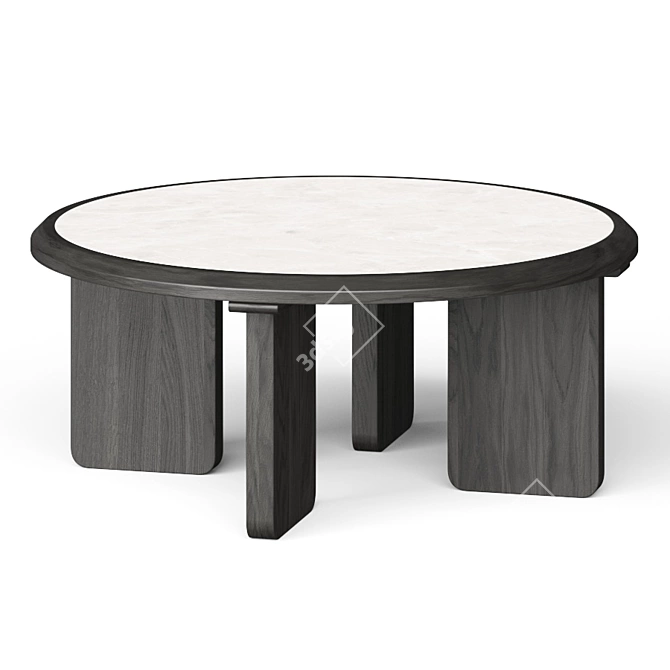 Lindo Round Coffee Table: Modern Elegance for Your Home 3D model image 2