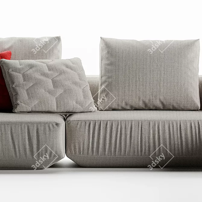 Zanotta Pianoalto Vol2: Modern Square Mesh Sofa 3D model image 5