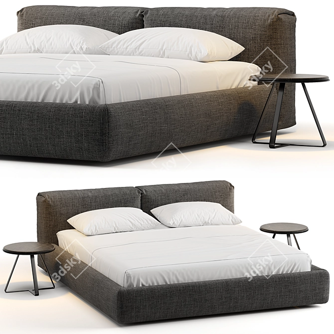 Boca Lomo Bed with Storage 3D model image 1